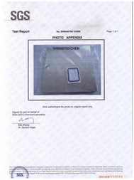 ROSH Certificate for zinc coating